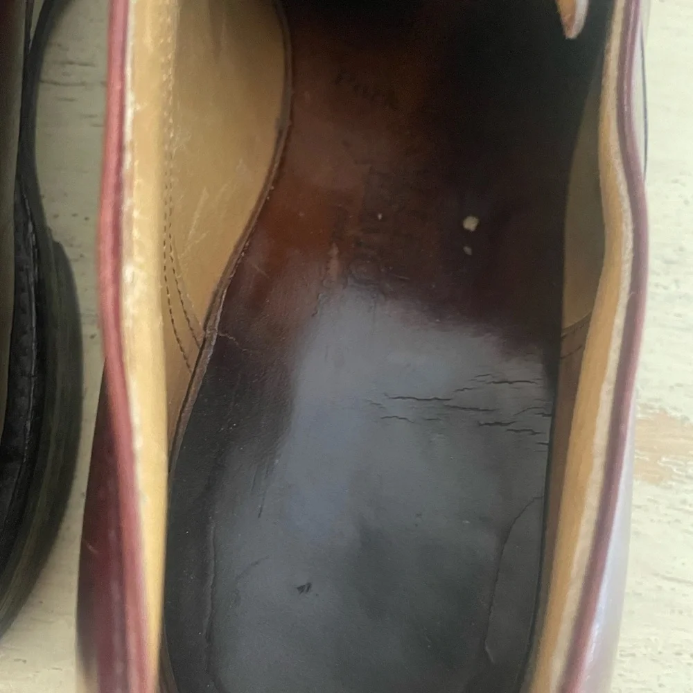 ALLEN EDMONDS Park Avenue Leather Cap Toe Oxford Dress Shoe in  Cordovan‎ 11.5 C